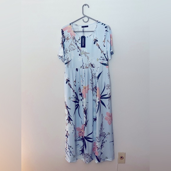 NORACORA Dresses & Skirts - Light Blue Floral NORACORA Dress—-Medium